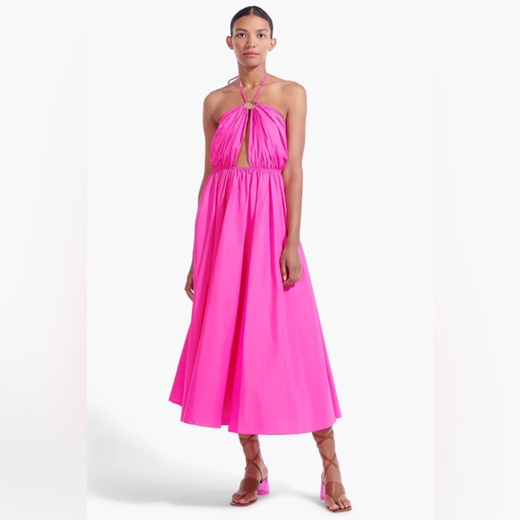 NWT STAUD DANIELLE DRESS BOUGAINVILLEA 🔥SOLD OUT DRESS🔥HOT ITEM🔥 - Picture 2 of 9
